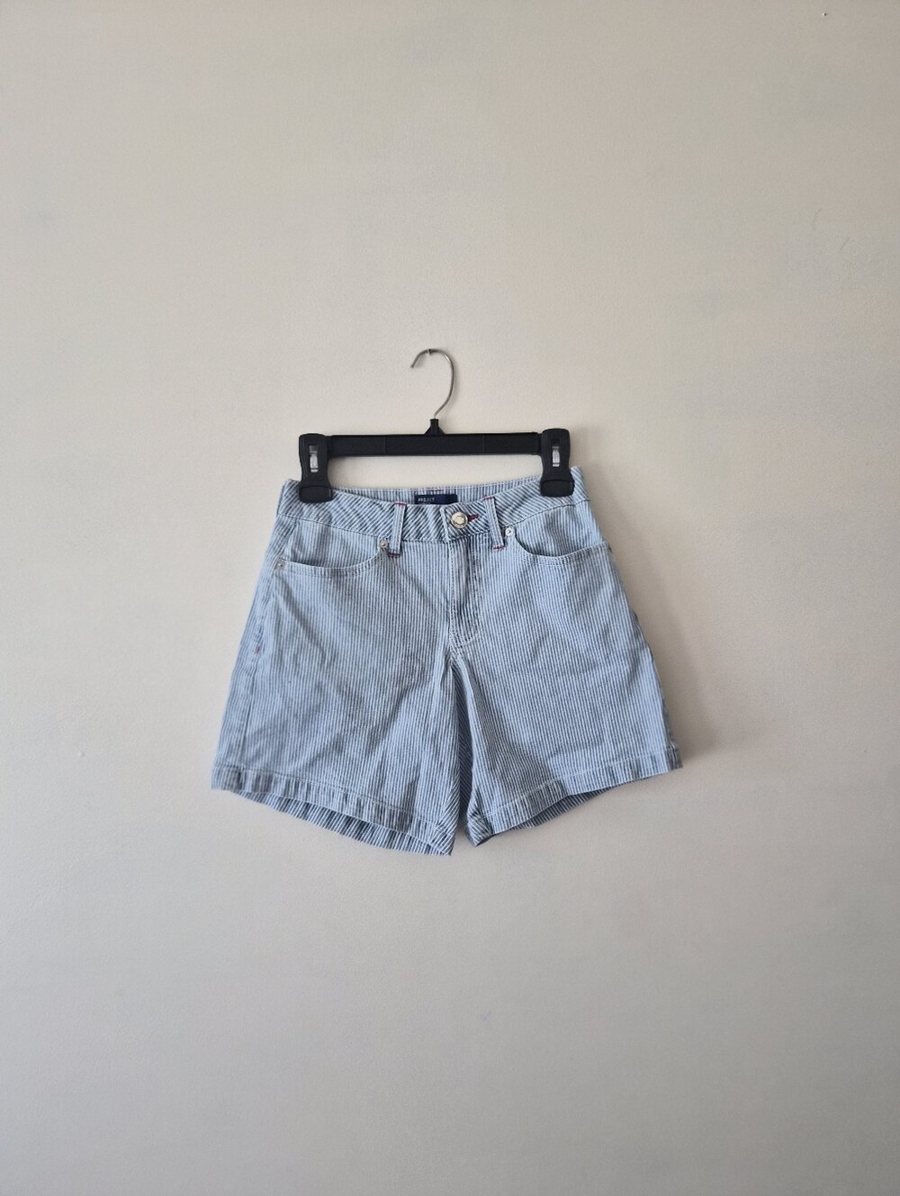 Light Blue Striped Women’s Shorts